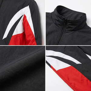 Veste à fermeture éclair élastique et pantalon élastique 100% coton imprimé avec logo personnalisé, coupe ajustée, coupe-vent, ensemble de survêtement écologique pour hommes - Product Image 6