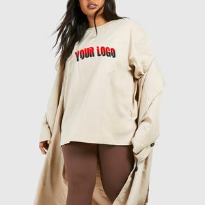 เสื้อยืดพิมพ์ลายกราฟิกแบบกำหนดเอง พิมพ์ซิลค์สกรีน น้ำหนักเบา สำหรับสาวๆ ใส่ได้ทุกวัน ทรงไหล่ตก ยืดได้ 4 ทิศทาง เสื้อออกกำลังกาย เสื้อยืดฟุตบอล - Product Image 4