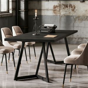 Tavolo da Pranzo Rettangolare Moderno per Soggiorno e Cucina, Design Robusto per Uso Quotidiano - Product Image 2