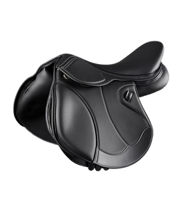 Silla de Montar Inglesa Ligera, Cómoda y Duradera para Doma Clásica, de Gamuza Sintética y Piel Sintética, con Estructura de Madera y Detalles de Latón Niquelado Personalizados - Product Image 4