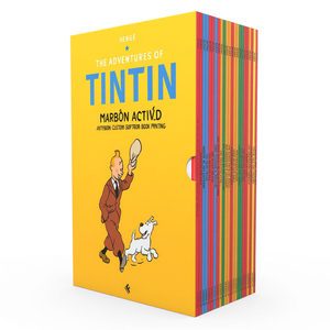 Coffret de livres de Tintin en édition brochée par l'auteur Hergé, services d'impression de livres personnalisés en édition brochée - Product Image 1