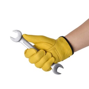 Gants de mécanicien en cuir pour hommes, très demandés, avec logo personnalisé, meilleur design, vêtements de travail en cuir, gants de mécanicien - Product Image 2