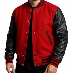 Chaquetas de béisbol universitarias para hombre con bordado, manga larga, a prueba de viento, con botones y revestimiento. - Product Image 5