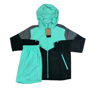 Conjunto Corto de Chaqueta y Pantalones Cortos Cortavientos para Hombre, de Nylon y Algodón Transpirable, Modelo 2026 - Product Image 1