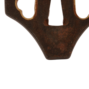 Tsuba japonais de la période Edo, en fer, en forme de diamant, garde-épée non marqué - Product Image 5