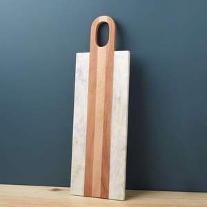 Planche à découper durable en marbre et en bois massif pour la cuisine commerciale, la restauration et la préparation des aliments dans les hôtels - Product Image 6