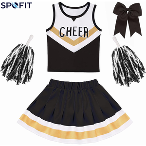 Ensembles d'uniformes de cheerleading pour femmes de qualité supérieure, personnalisés, écologiques, légers, 100 % polyester, pour usage extérieur, très demandés - Product Image 1