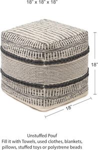 Housse de pouf/tabouret en macramé gris doux 2026 pour intérieur/extérieur, chaise décorative pour la maison, le bureau, le salon, la salle de jeux - Product Image 5