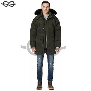 Manteau d'hiver pour homme avec capuche amovible, doudoune longue épaisse, parka chaude matelassée pour temps froid, isolée - Product Image 6