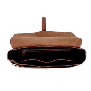 Genuine <b>Leather</b> Unisex Vintage Crossbody Shoulder <b>Messenger</b> <b>Bag</b> Durable High Quality Buckle Closure Customizable Casual Business - Product Image 3
