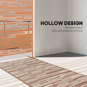 Schermo Privacy in Metallo Marrone per Esterni, 198 cm H x 122 cm L, Recinzione Decorativa Autoportante per Balcone e Finestra, Versione 2022 - Product Image 4