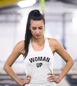 Débardeur respirant en tissu tissé avec logo frontal pour femme, couleur unie, polyester/coton - Product Image 3