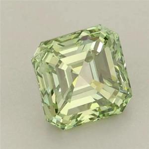 Diamante CVD Cultivado en Laboratorio, Corte Asscher, Verde Intenso, Claridad VVS-VS, Certificado IGI, para Joyería - Product Image 1