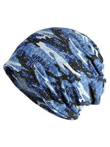 New Custom Printed Designs Unisex <b>Blue</b> Camouflage <b>Beanie</b> 100% Polyester Outdoor Casual Hat Heat Transfer Print Custom Sizes - Product Image 1