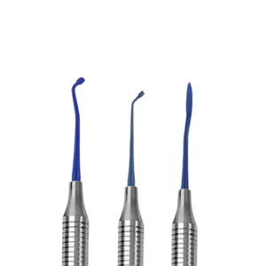 Juego de 3 Instrumentos de Relleno Dental Woodson de Plástico con Puntas Azules Recubiertas de Titanio, Doble Extremo, Autoclavables - Product Image 2