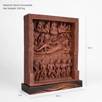 Sculpture Anantasayana Vishnu 500 CE Vishnu couché sur Shesha Réplique du Musée du Temple Indien Ancien Art Religieux