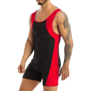 Combinaison de lutte pour homme, ajustée, extensible, en spandex et polyester, vêtements de sport compressifs, vêtements d'entraînement de lutte pour adulte, vêtements de sport pour homme - Product Image 4