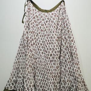 Jupe longue maxi évasée en coton imprimé ethnique pour femme, style A-line |   avec taille élastique |   Jupe indienne traditionnelle bohème - Product Image 4