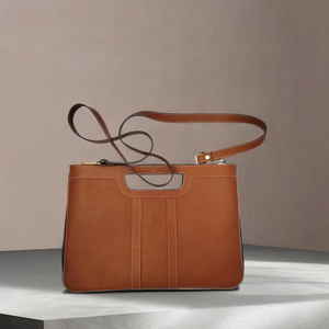 Sacs bandoulière en cuir véritable avec fermeture éclair, grande capacité, durables, imperméables, élégants, souples, pour ordinateur portable, shopping et voyage, vente en gros - Product Image 4