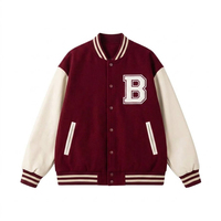 Veste ALFORIOS Vintage Varsity Letterman personnalisable, patch Big Chief 1963, style baseball rétro, manches en laine, veste bomber universitaire d'hiver