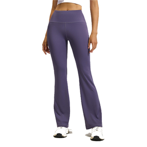 Customized High Waist Hip Lift <b>Flared</b> Pants Gym Workout Fitness <b>Leggings</b> Pilates Sports <b>Leggings</b> for Women - Product Image 2