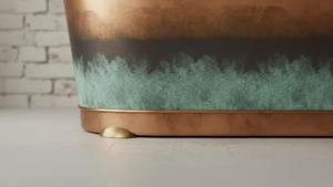 Bañera de Cobre Profunda para una Experiencia de Relajación Suprema, Bañera de Cobre Independiente de Lujo para Baños Elegantes - Product Image 5