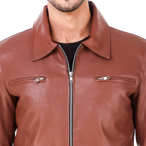 2026 New Arrival Casual Leather <b>Jacket</b> Men Custom Logo Designer Wholesale Blank Pure Plus Size Men's <b>Jackets</b> OEM Serviced - Product Image 6