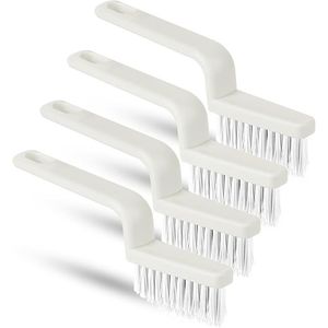 Set di 4 Spazzole a V con Setole Rigide per Pulizia Fughe, Strumento per Pulire Piastrelle, Fessure delle Porte e Sigillanti - Product Image 1