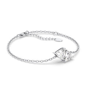 Pulsera REYES Personalizada con Moissanita de Corte Trillón de 2.5 Quilates, Cierre de Langosta, Cadena de Plata de Ley 925, Regalo de Cumpleaños, Joyería Fina - Product Image 2