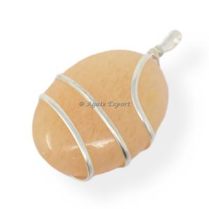 Collier en Onyx bleu en forme de cœur, enroulé de fil, pierre de cristal naturelle polie, pendentif pour femmes, bijoux de mode - Product Image 5