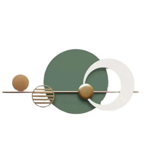 Décoration murale moderne de qualité supérieure, art mural en métal noir et doré en forme de feuille pour chambre à coucher, décoration intérieure, prix abordable - Product Image 2