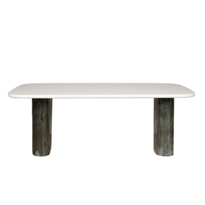 Table à manger rectangulaire minimaliste avec plateau en terrazzo et pieds en céramique, meubles de salle à manger écologiques, imperméables, modernes et stables pour hôtel - Product Image 1