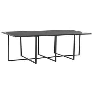 Grand ensemble de salle à manger en rotin polyéthylène noir durable pour jardin - Product Image 5