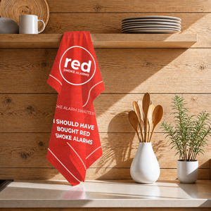 Serviette de cuisine 2026 de haute qualité 100 % coton rouge avec motif imprimé, séchage rapide, pour usage en cuisine - Product Image 1