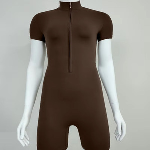 Women's Quick Dry One Piece Fitness Yoga <b>Jumpsuit</b> Set Breathable Solid Yoga Set Scoop Neck Full Sleeve Seamless Bodysuit - Product Image 5
