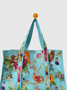 Sac fourre-tout en toile à motif floral avec broderie, design ouvert, pour le shopping toutes saisons, style bohème - Product Image 5