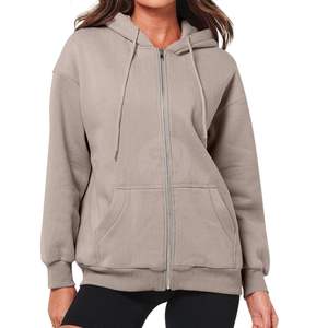 Sudadera con Capucha de Forro Polar Verde Oscuro para Mujer, Estilo Deportivo, Hombros Caídos, Manga Larga, con Logotipo Frontal Personalizado, Estilo Urbano - Product Image 4