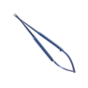 Micro-ciseaux manuels bleus de haute précision, en acier inoxydable de qualité supérieure, certifiés CE, instruments chirurgicaux polyvalents - Product Image 1