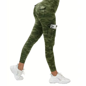 RAZERS IMPEX Women's Mid Waist Gym <b>Leggings</b> <b>Pockets</b> Breathable Anti-Bacterial Butt-Lifting Design Knitted Quick Dry OEM Service - Product Image 5