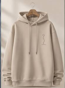 เสื้อฮู้ดโอเวอร์ไซส์แบบยูนิเซ็กซ์ สีพื้น ผ้าฝ้ายเฟรนช์เทอร์รี่ ระบายอากาศได้ดี เหมาะสำหรับใส่ในฤดูใบไม้ร่วง ทรงปกติ ดีไซน์โลโก้ด้านหน้า - Product Image 3