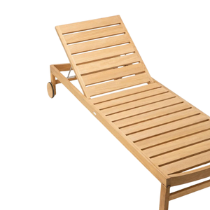 Chaise longue de loisirs avec coussin, inclinable manuellement, pour l'extérieur, mobilier minimaliste pour patio et bord de piscine - Product Image 5