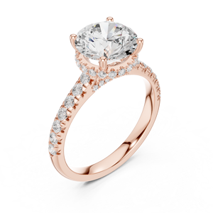 Anillo de Compromiso de Diamantes de Corte Brillante Redondo de Platino con Diamantes Laterales, Estilo Clásico, Certificado por GIA, Joyería para Mujer - Product Image 5