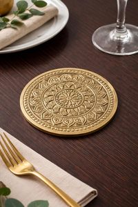 Posavasos de Latón 100% Puro con Acabado Mate para Mesa de Comedor, para Ollas Calientes, Artículos de Latón para Cocina, Decoración del Hogar, Artículos de Regalo - Product Image 2
