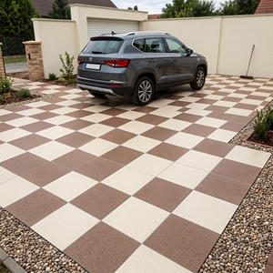 Carreaux de sol en porcelaine robustes 400x400mm 12mm, finition mate, antidérapants, résistants aux acides et à l'usure, pour usage extérieur et allées. - Product Image 4