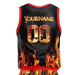 Ensemble de maillots et shorts de basketball avec impression par sublimation intégrale, qualité supérieure, tenue d'équipe, uniforme de basketball à vendre, service OEM - Product Image 5