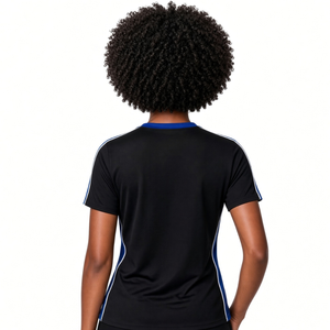 Camiseta Premium Negra Zeta Phi Beta 1920 para Mujer, Camiseta Azul Rey con Número Universitario, Franja Lateral Azul y Blanca, Cuello Redondo - Product Image 4