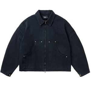 Customized OEM Cleanfit Washed Distressed <b>DUCK</b> Canvas Waterproof Heated Breathable Quick Dry Winter Solid Streetwear Work <b>Jacket</b> - Product Image 5