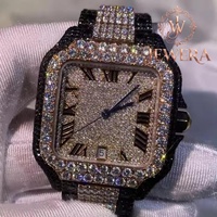 Montre mécanique automatique ronde de luxe en acier inoxydable avec cadran en verre de haute qualité pour homme, 41 mm, analogique, en solde