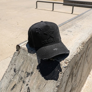 Gorra Trucker de Mezclilla Negra Desgastada con Logotipo Personalizado, Logotipo de Estrella Bordado, 6 Paneles, Ajustable, Unisex, Estilo Urbano - Product Image 3