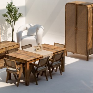 โต๊ะรับประทานอาหารไม้มะม่วง แวนดานา ออเรโอ เซเรโน ดีไซน์ร่วมสมัย ทำมืออย่างประณีต - Product Image 6